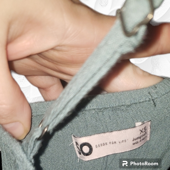 Goods for Life Spaghetti Strap Dark Teal Jumpsuit - Picture 3 of 3